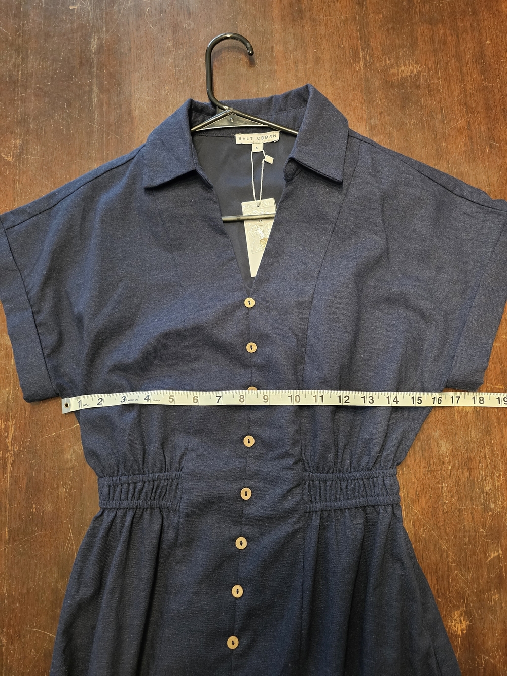 Baltic Born Navy Button-Front Midi Dress - Picture 6 of 10